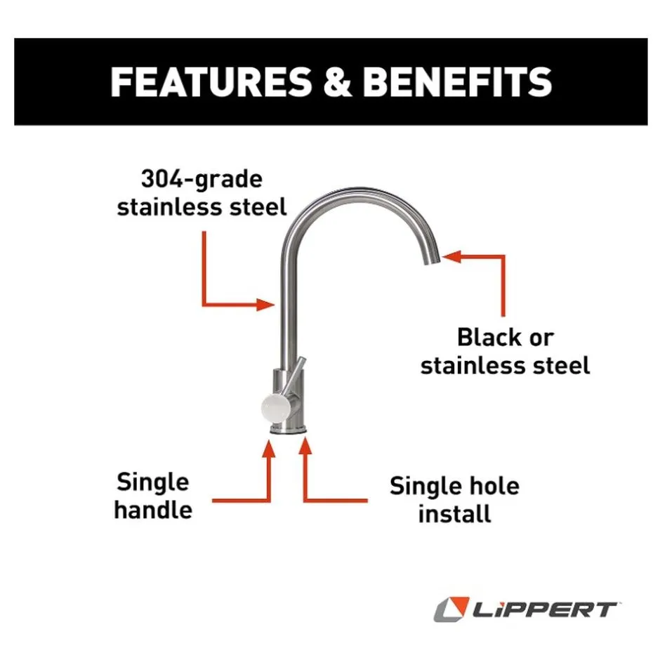 Curved Goosneck Facucet SS